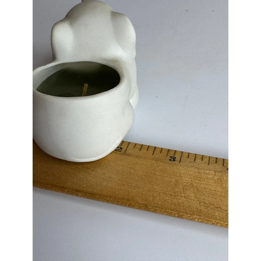 COTY‎ Sweet Earth Candle Charms Elephant Ceramic White Unscented 1 oz